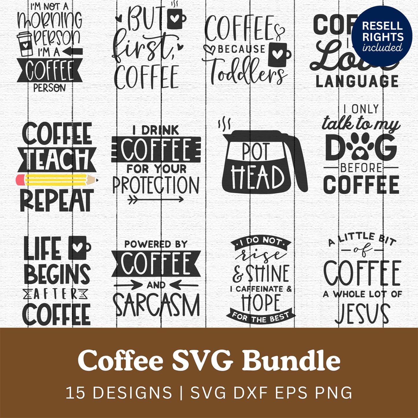 Coffee SVG Bundle | Resell Rights Included