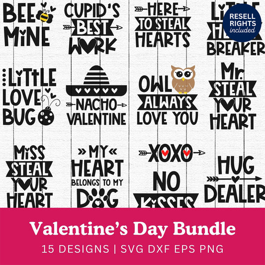 Valentines Day SVG Bundle | Resell Rights Included