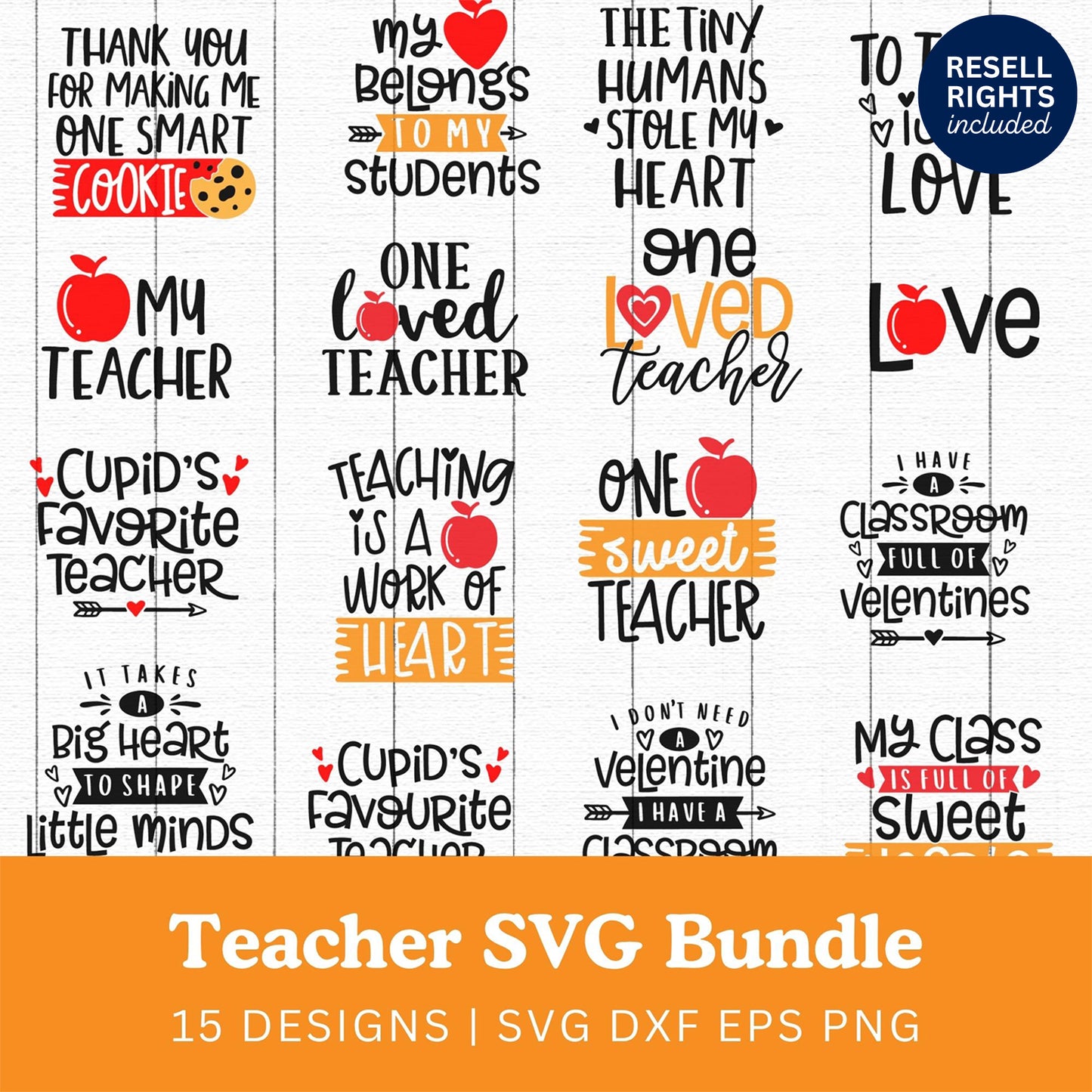 Teacher SVG Bundle | Resell Rights Included