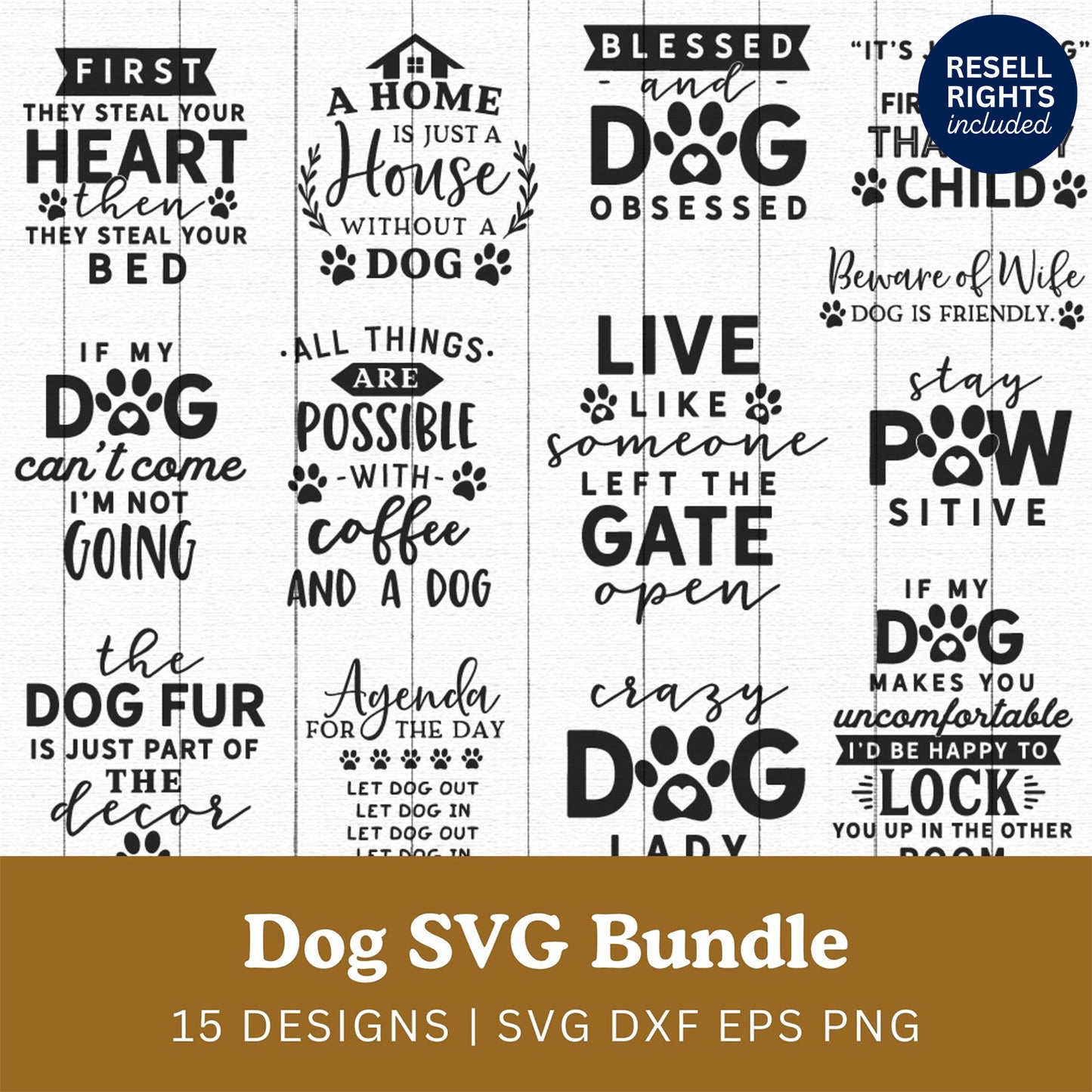 Dog SVG Bundle | Resell Rights Included