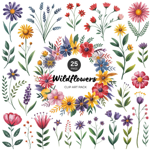 Wildflowers Clipart Pack