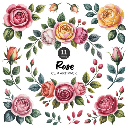 Rose Clipart Pack