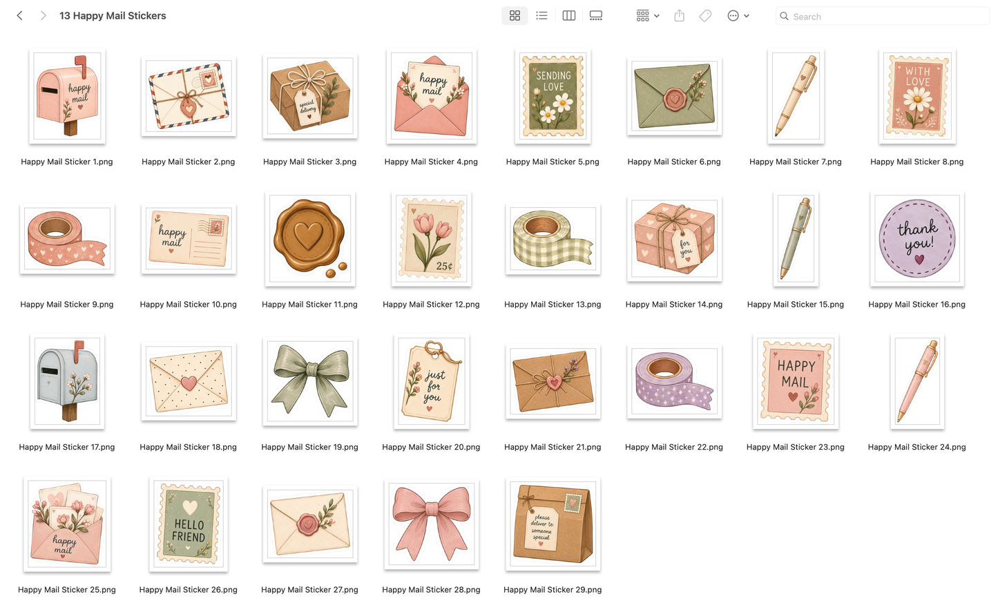 Happy Mail Stickers