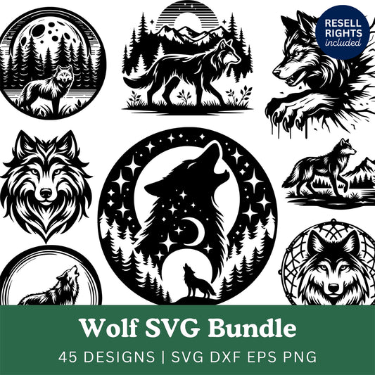 Wolf SVG Bundle | Resell Rights Included