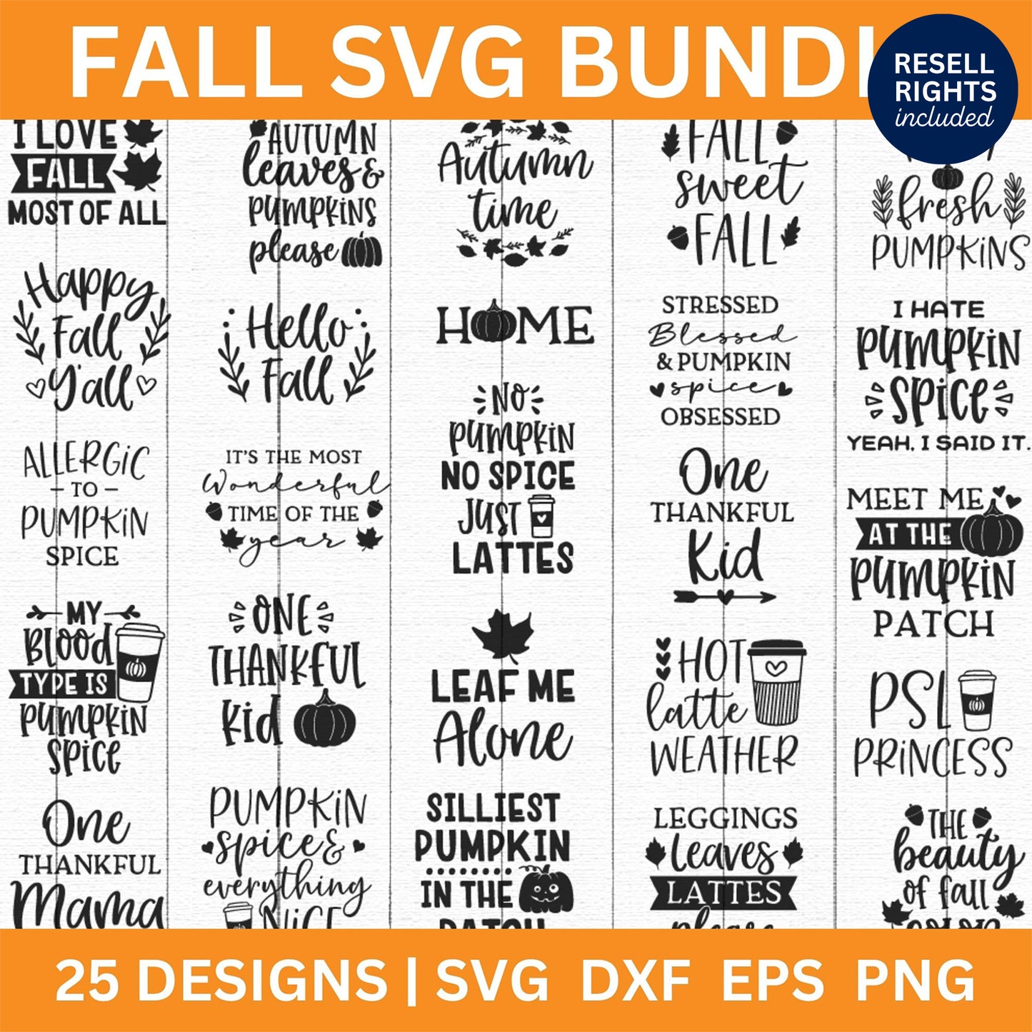 Fall SVG Bundle | Resell Rights Included