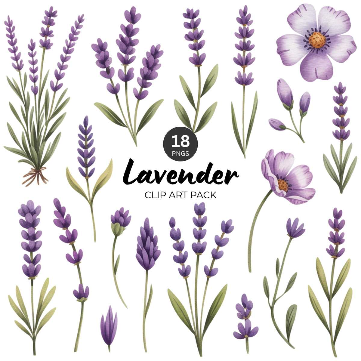 Lavender Clipart Pack