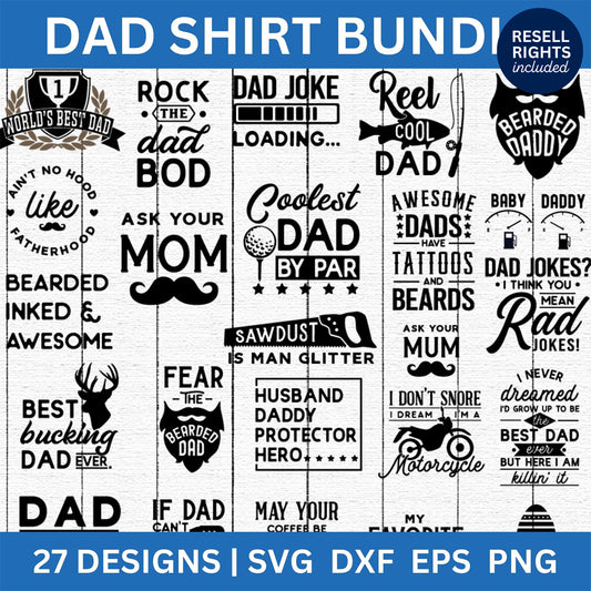 Dad Shirt SVG Bundle | Resell Rights Included