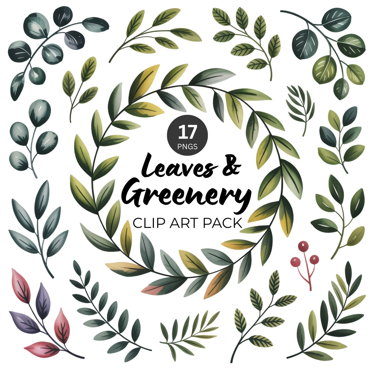 Greenery Clipart Pack