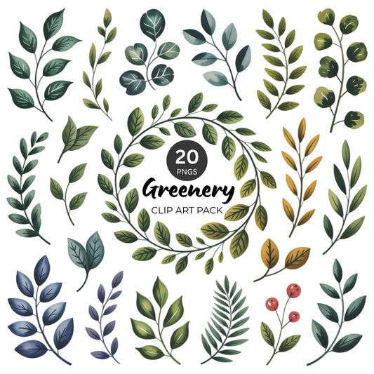 Greenery Clipart Pack