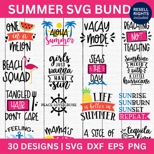 Summer SVG Bundle | Resell Rights Included
