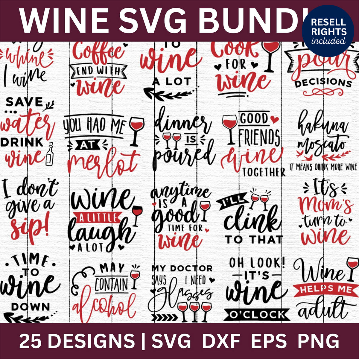 Wine SVG Bundle