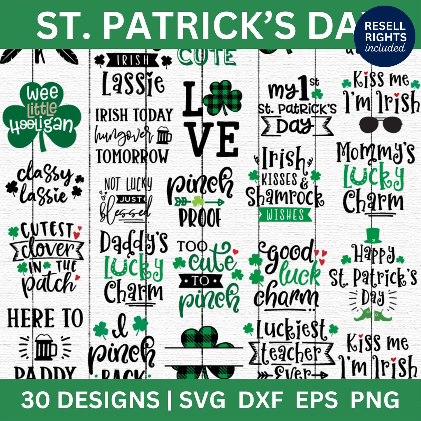 St Patricks Day SVG Bundle | Resell Rights Included