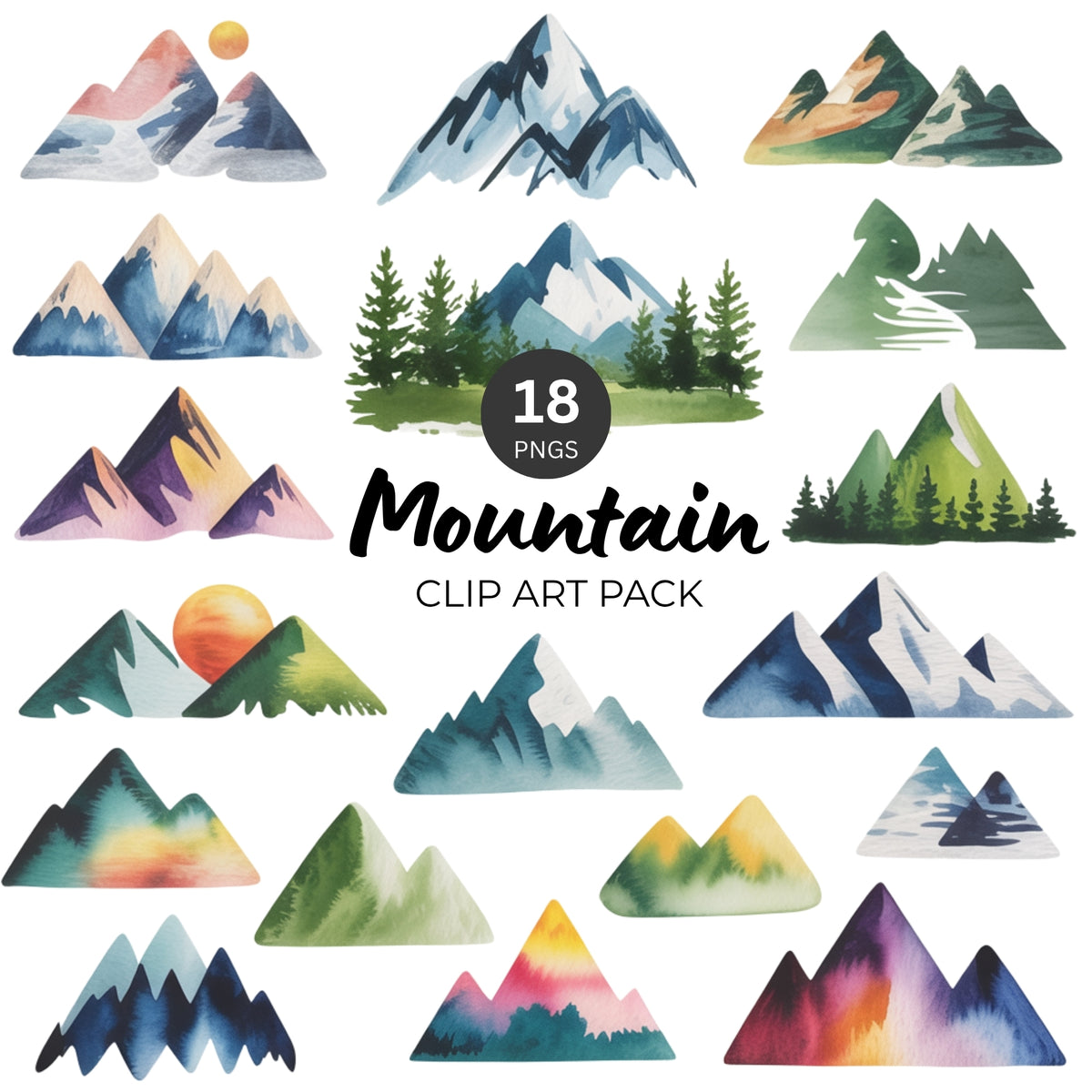 Mountain Clipart Pack
