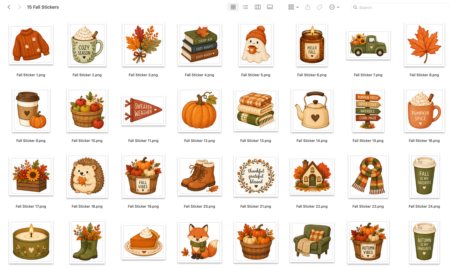 Fall Stickers
