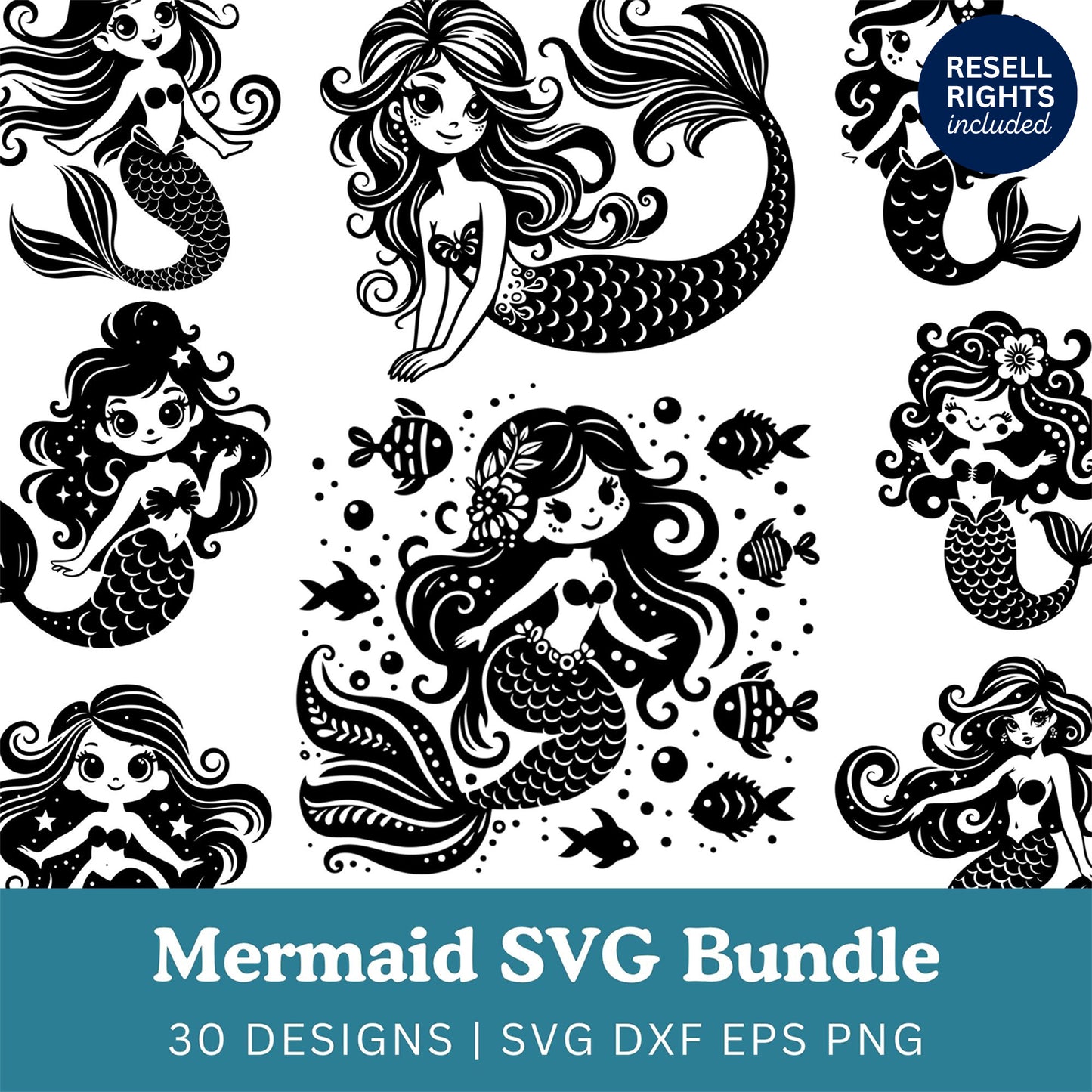 Whimsical Mermaid Bundle | Resell Rights Included