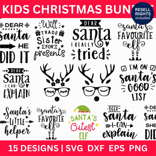 Kids Christmas SVG Bundle