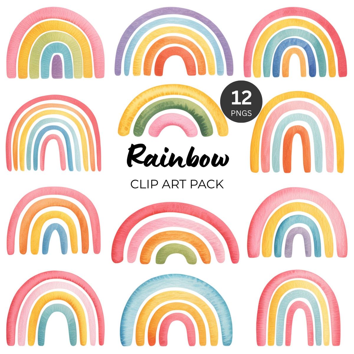 Rainbow Clipart Pack