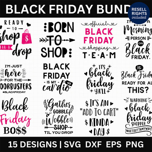 Black Friday SVG Bundle | Resell Rights Included