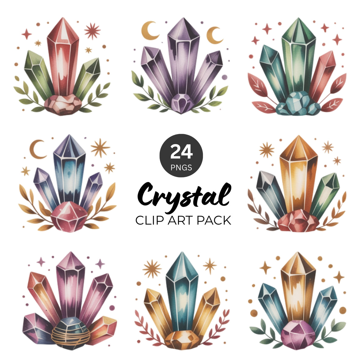 Crystal Clipart Pack