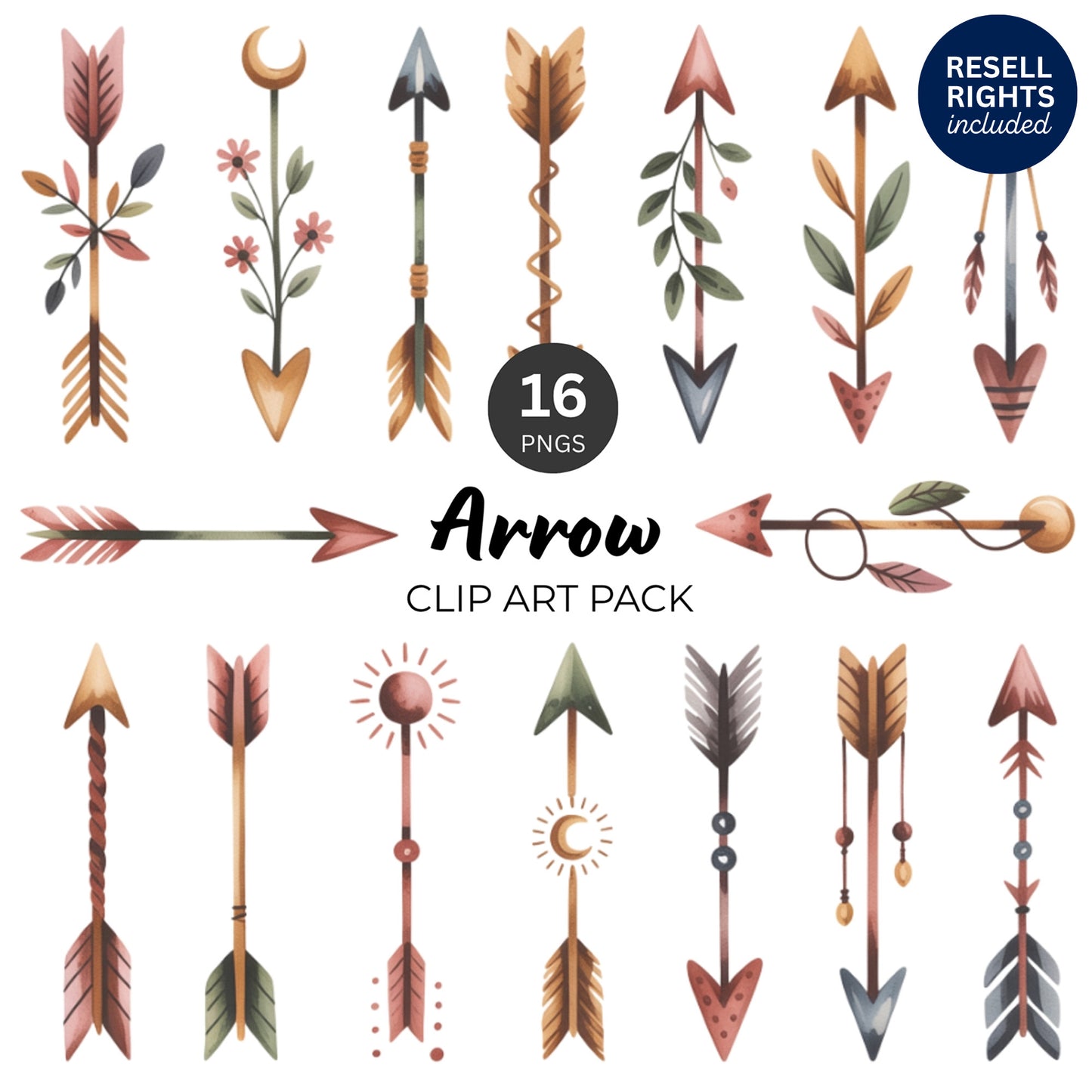 Arrow Clipart Pack | Resell Rights Included