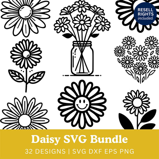 Daisy SVG Bundle | Resell Rights Included