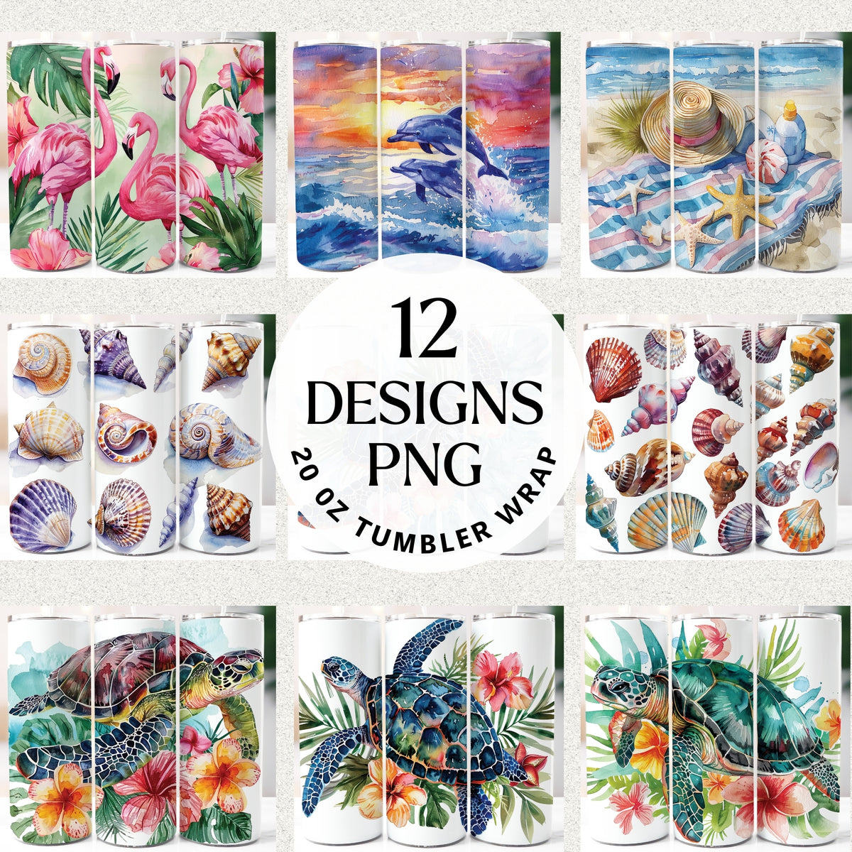 Summer 20 oz Tumbler Bundle