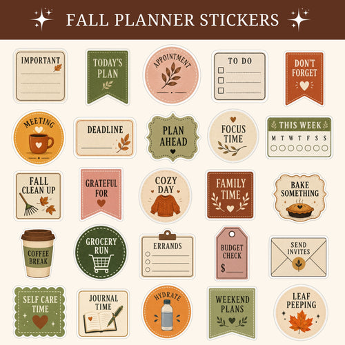 Fall Planner Stickers