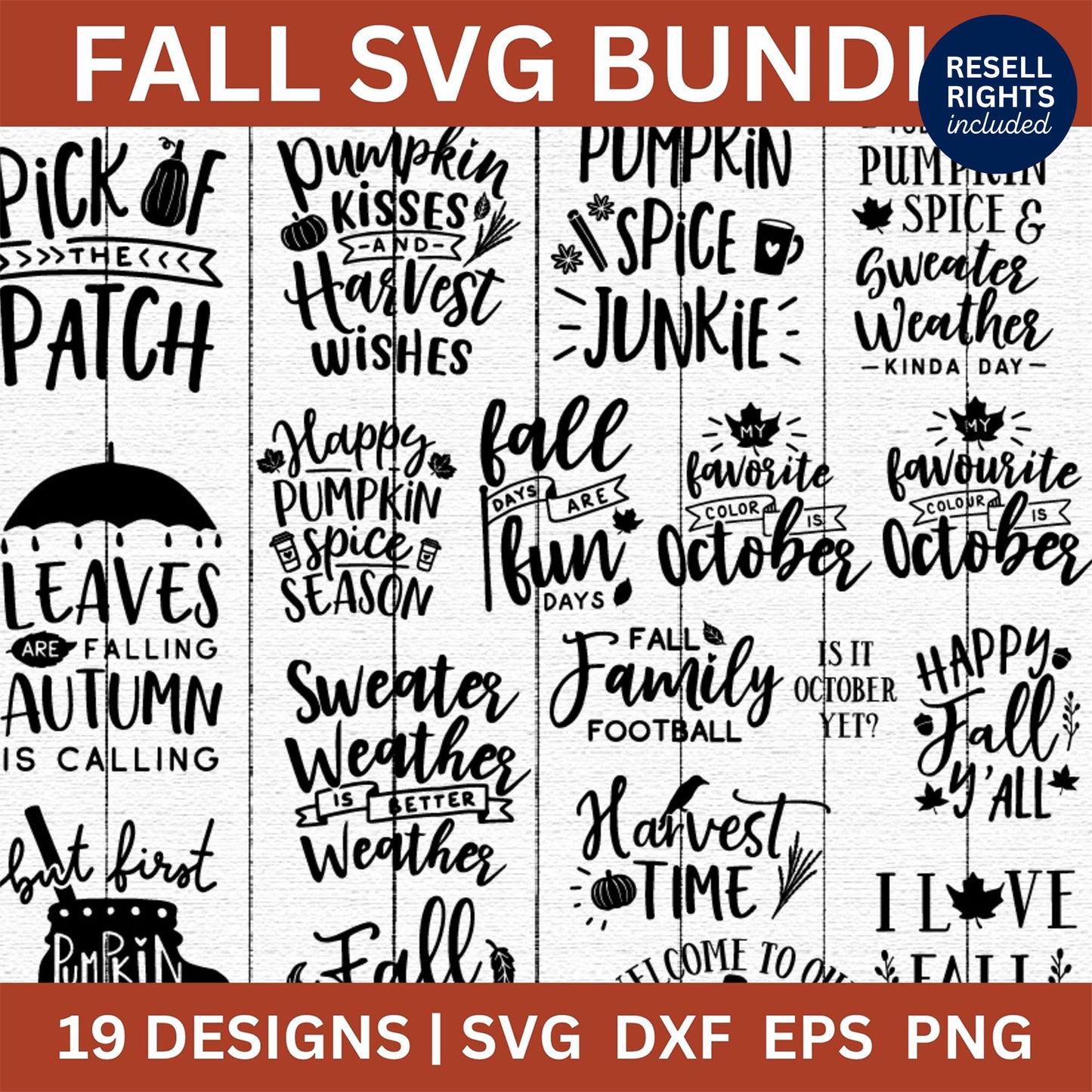 Fall SVG Bundle | Resell Rights Included