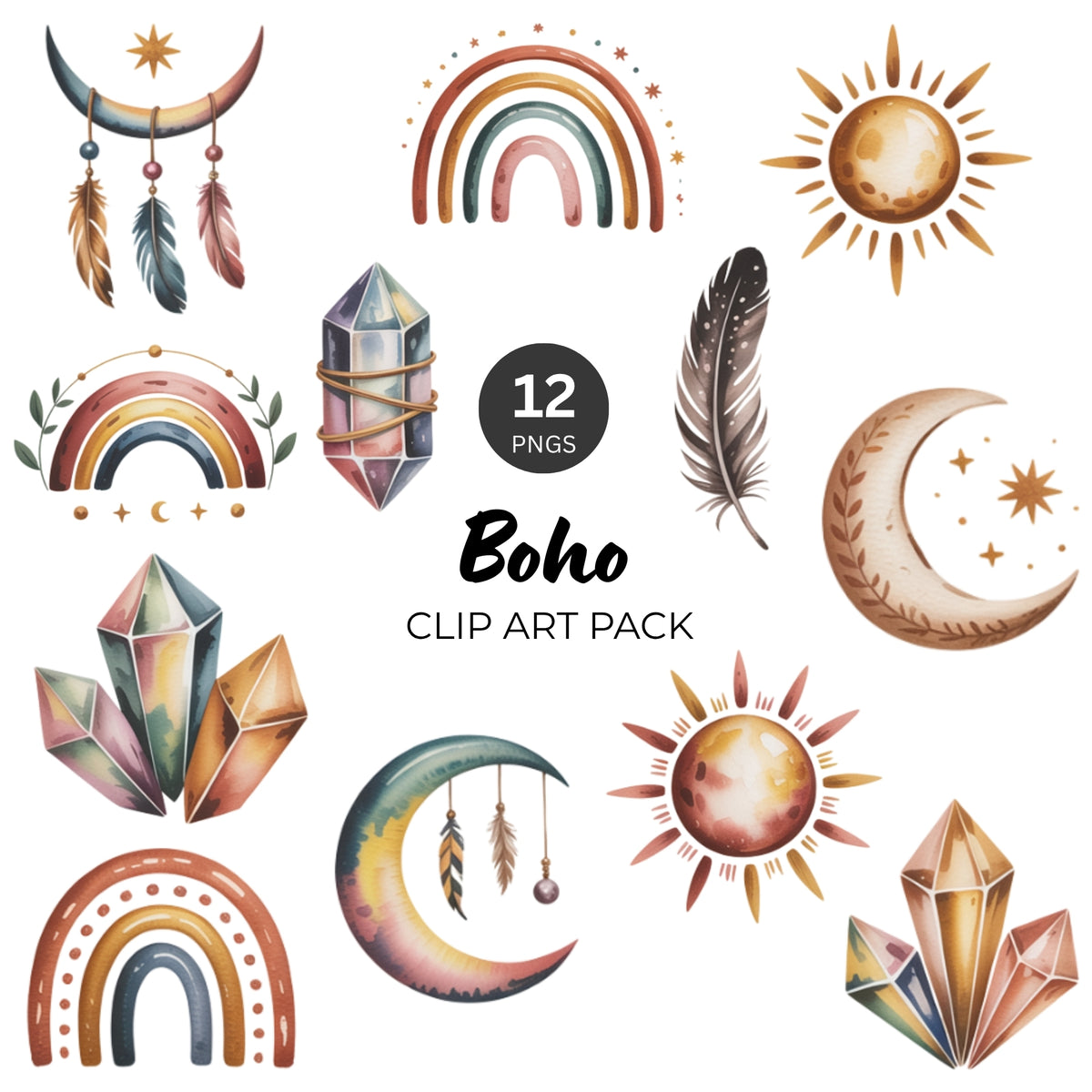 Boho Clipart Pack