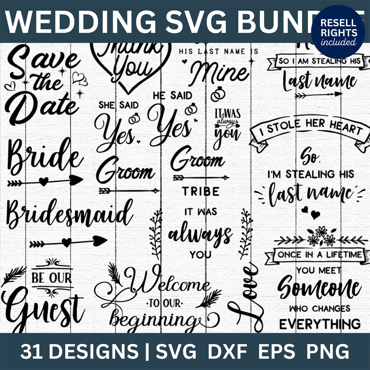 Wedding SVG Bundle