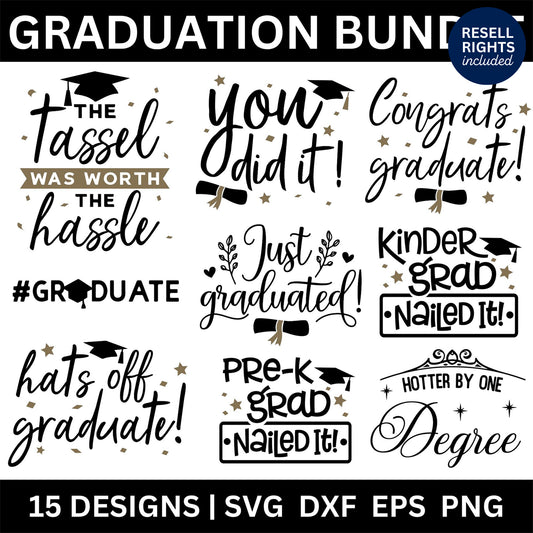 Graduation SVG Bundle | Resell Rights Included
