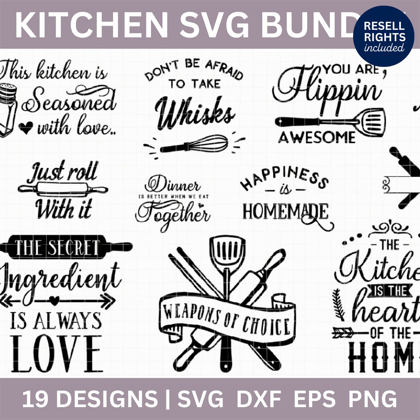 Kitchen SVG Bundle | Resell Rights Included