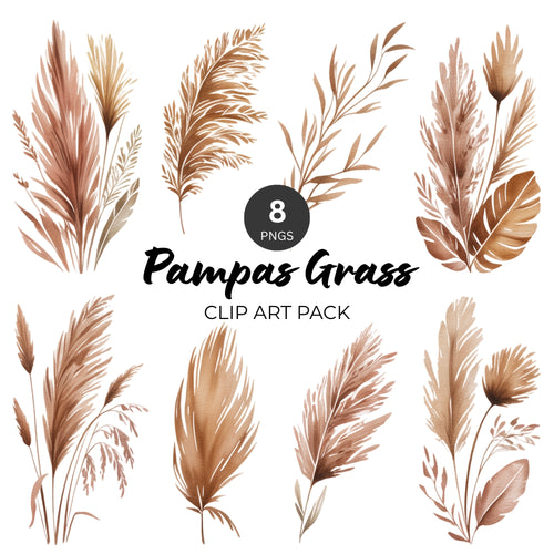 Pampas Grass Clipart Pack
