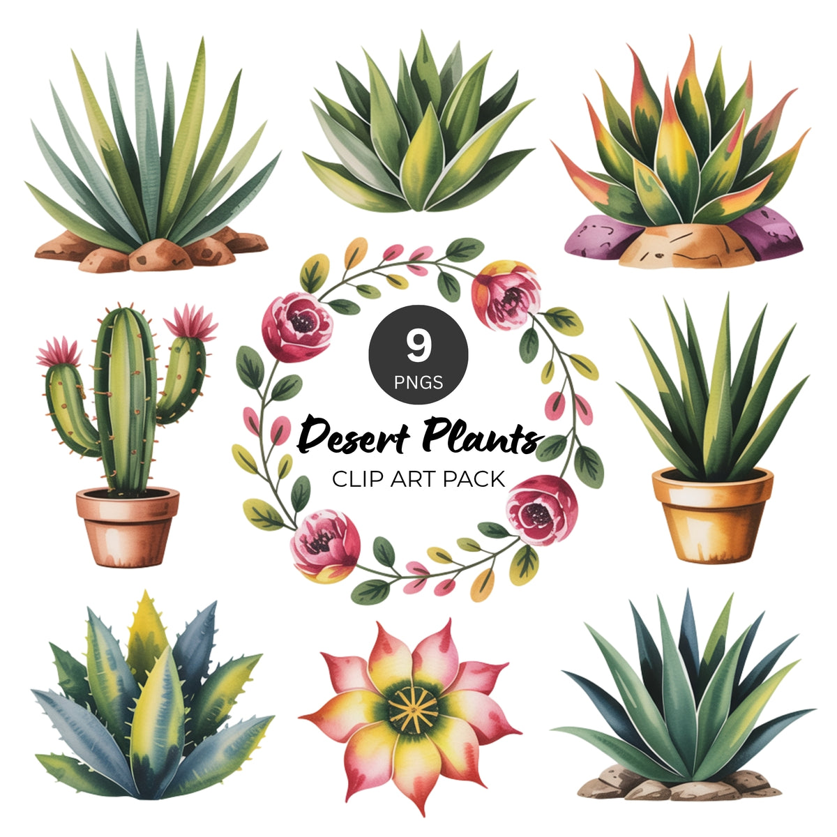 Desert Plant Clipart Pack