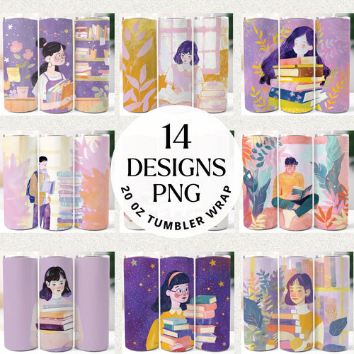Book Lovers 20 oz Tumbler Bundle