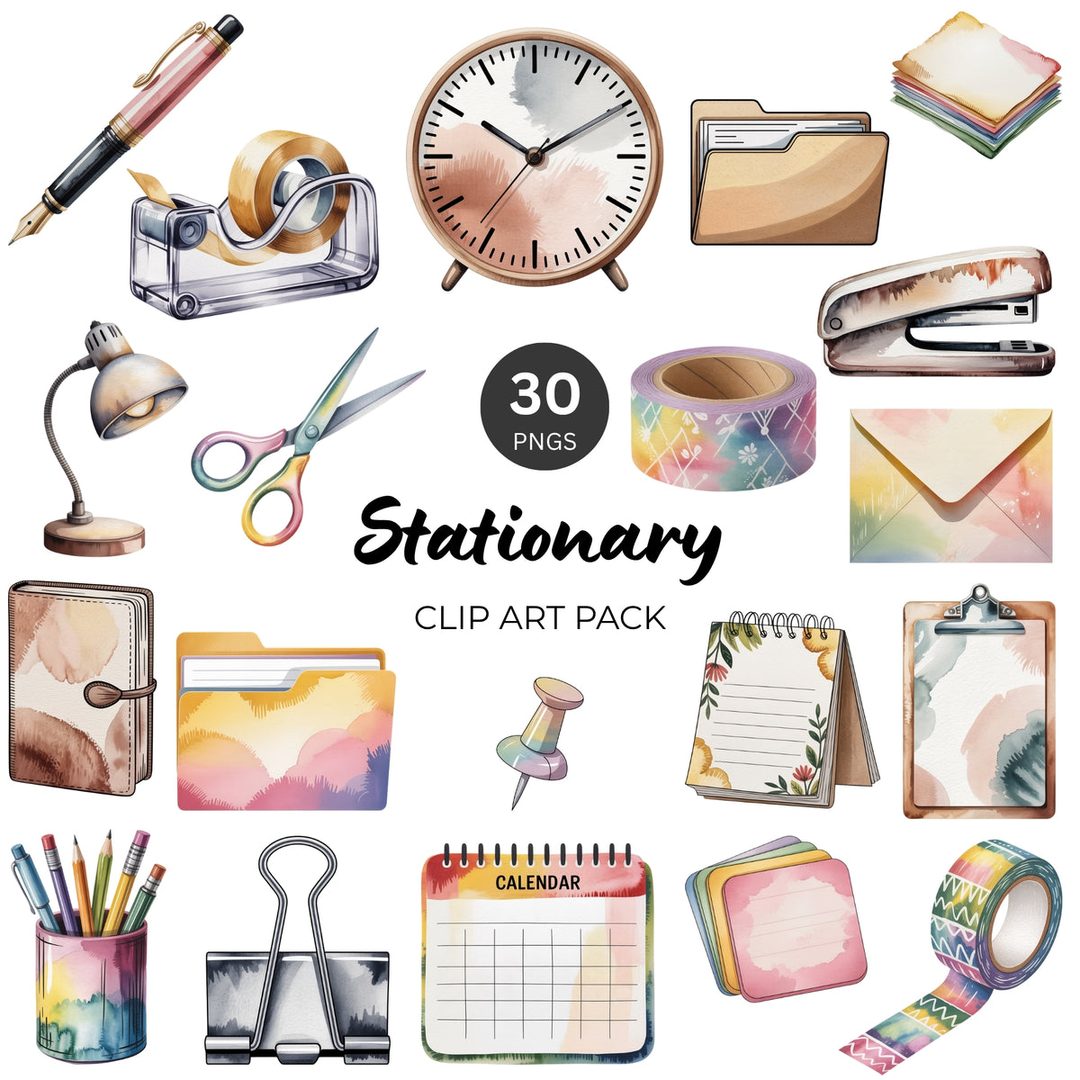 Stationary Clipart Pack