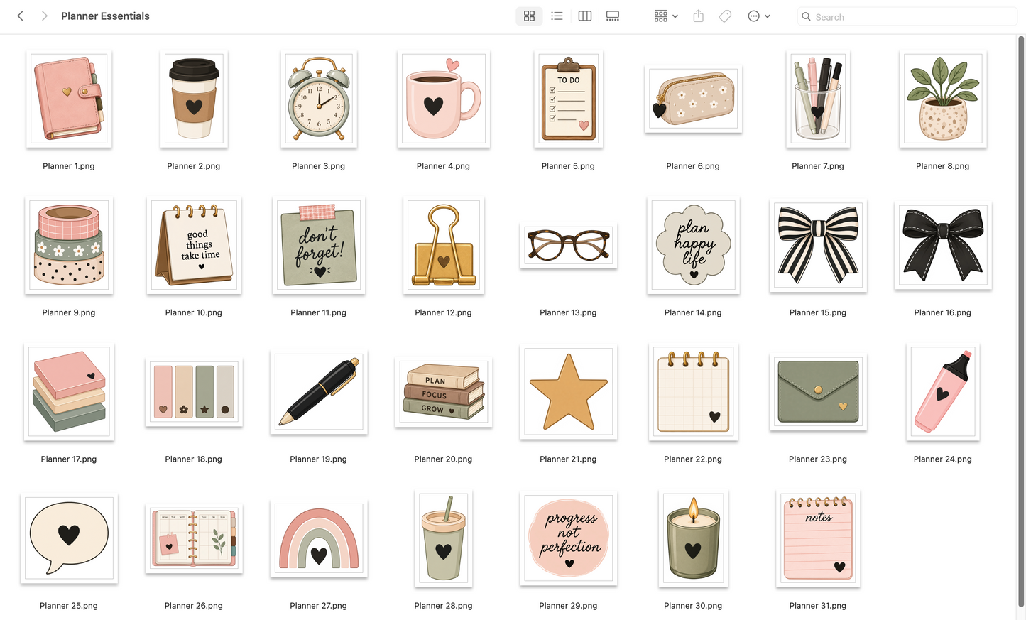 Planner Essentials Stickers