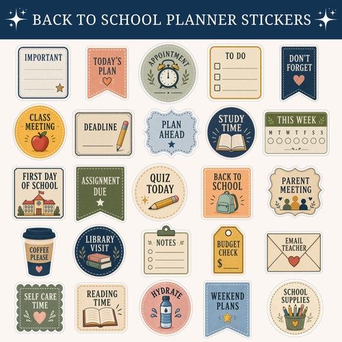Back to School Planner Stickers