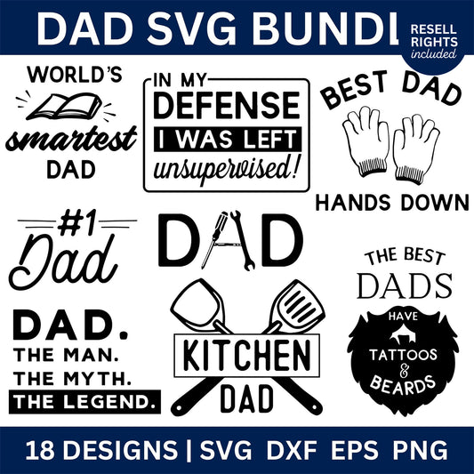 Dad SVG Bundle | Resell Rights Included