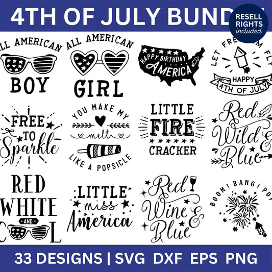 4th of July SVG Bundle | Resell Rights Included