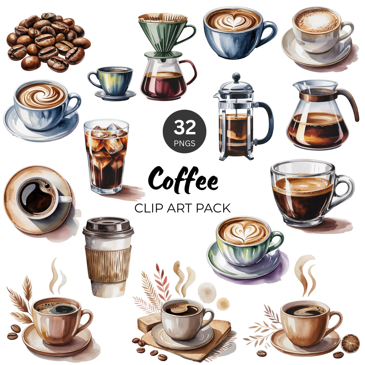 Coffee Clipart Pack