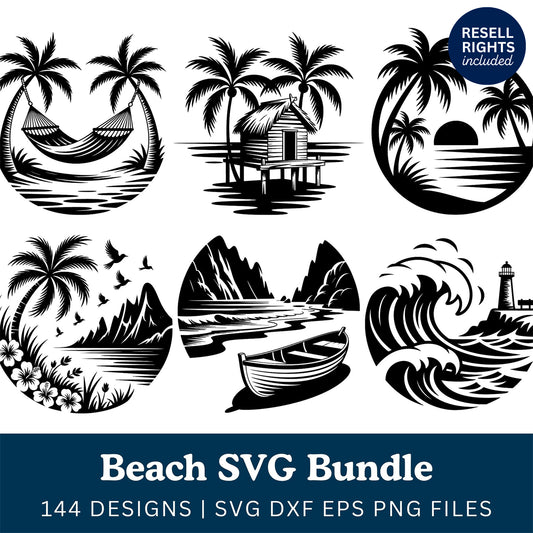 Beach SVG Bundle | Resell Rights Included