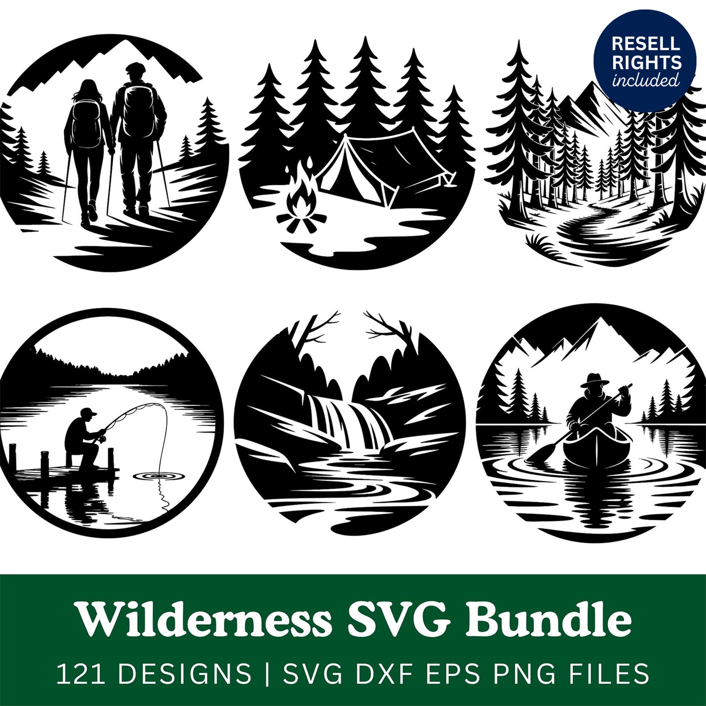 Wilderness SVG Bundle | Resell Rights Included