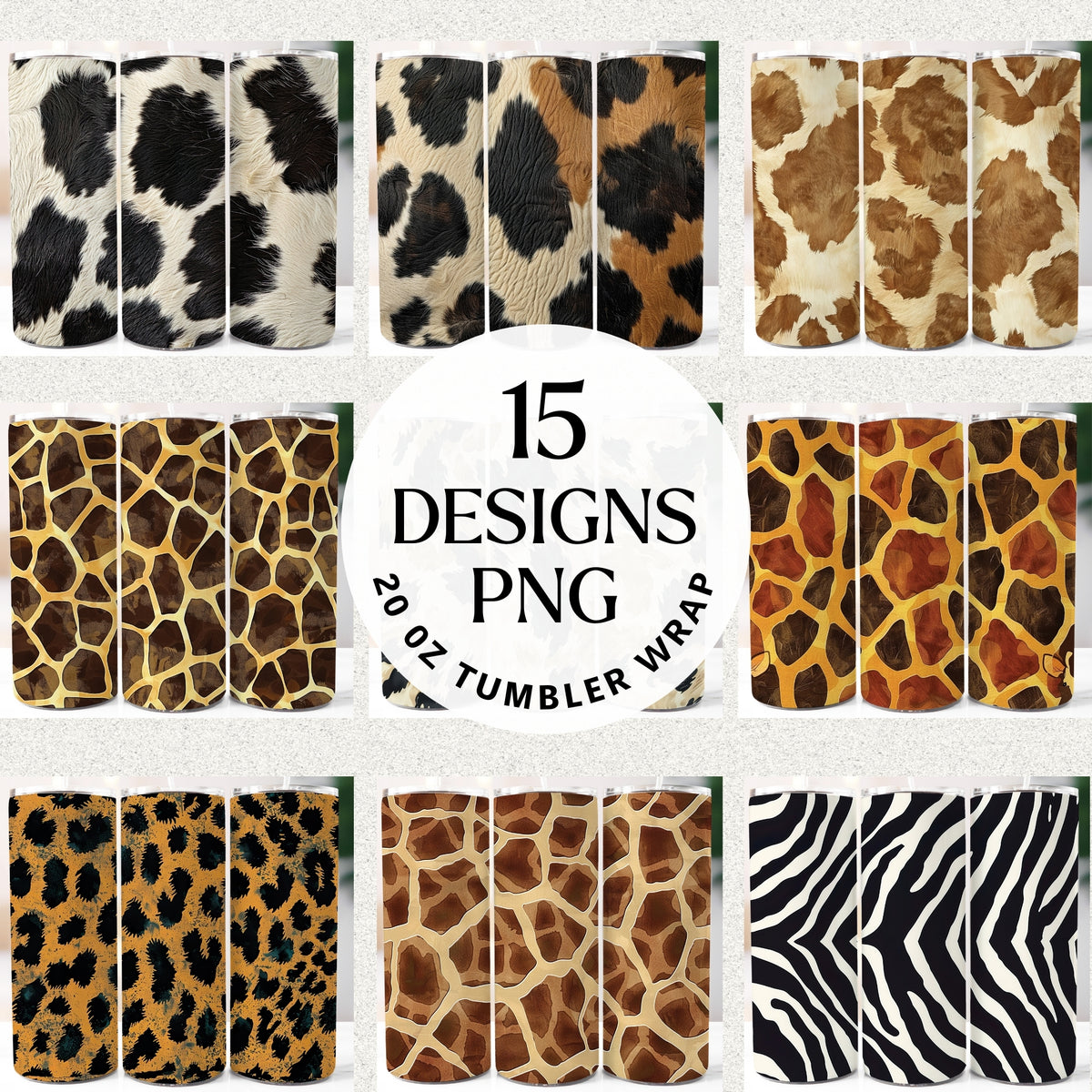Animal Prints 20 oz Tumbler Bundle