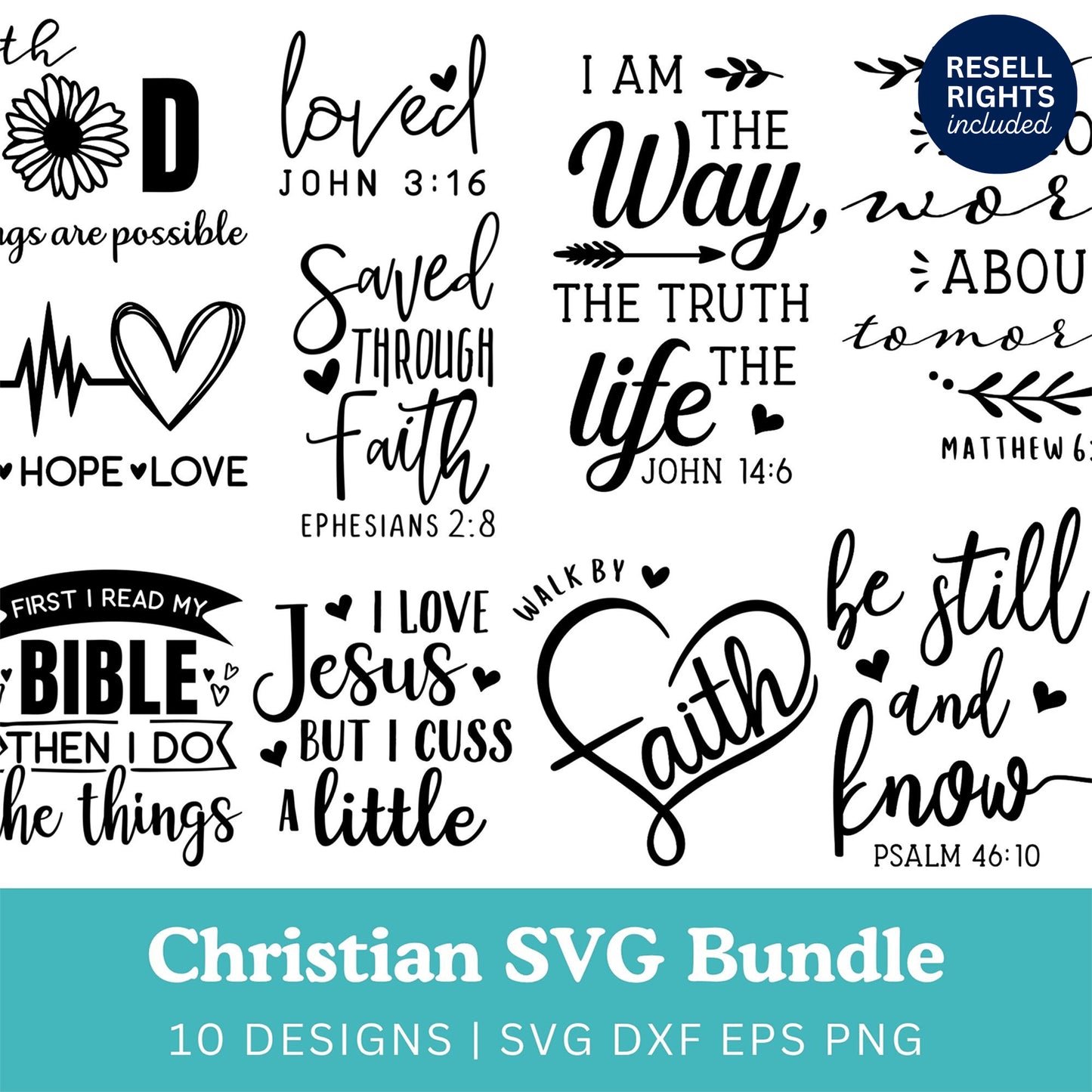 Christian SVG Bundle | Resell Rights Included