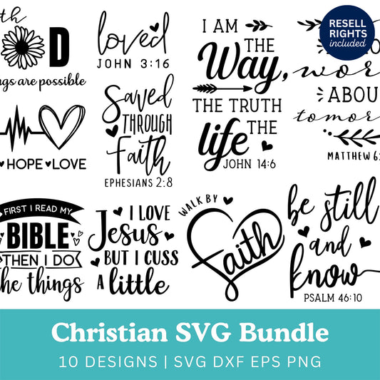 Christian SVG Bundle | Resell Rights Included
