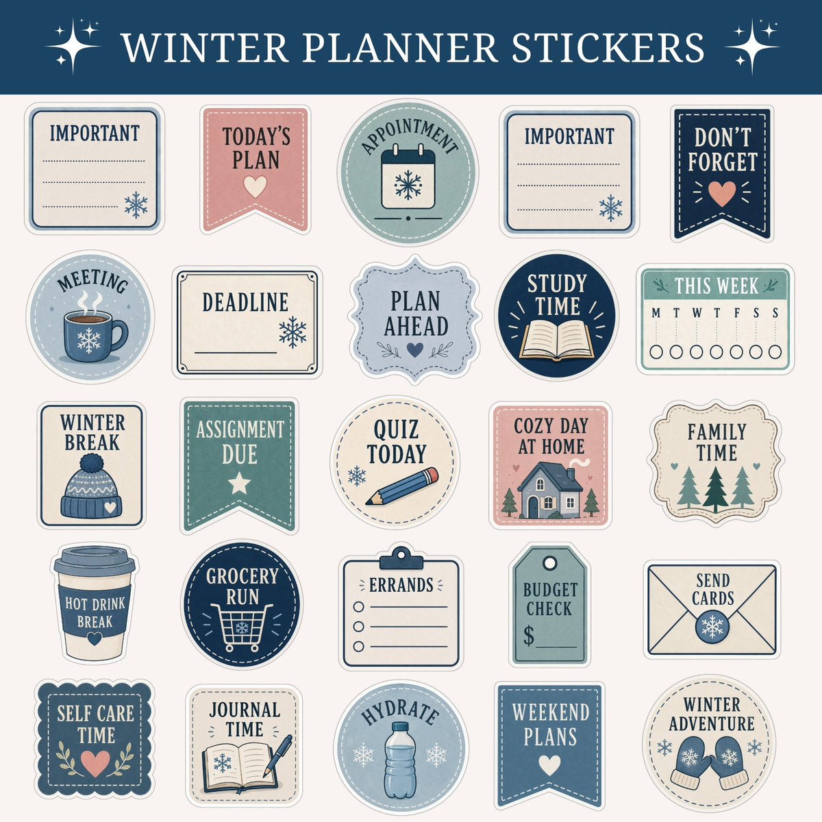 Winter Planner Stickers
