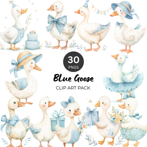 Blue Goose Clipart Pack
