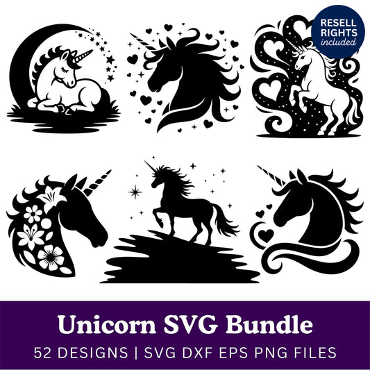 Unicorn SVG Bundle | Resell Rights Included