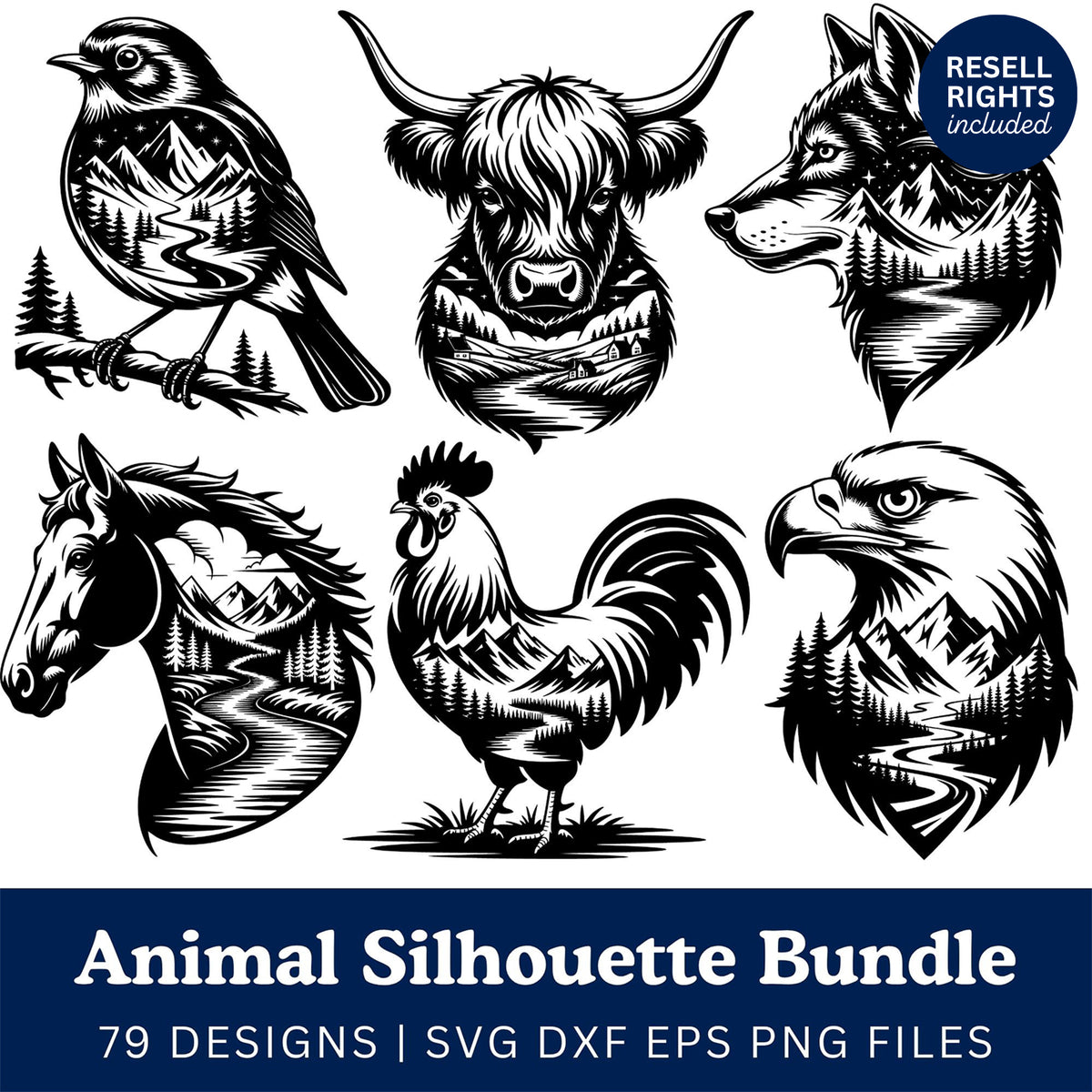 Animal Silhouette SVG Bundle